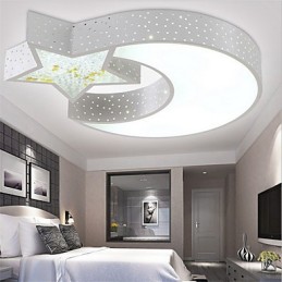 Montagem embutida moderna contraída estrela e lua padrão metal