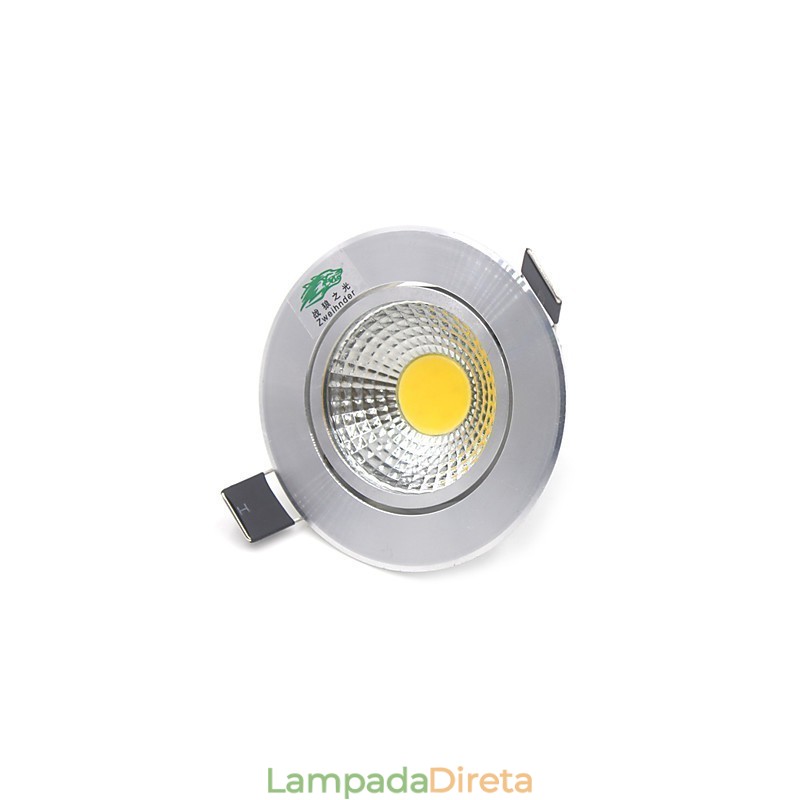4PCS Zweihnder 3W 300Lm COB Lâmpada de teto Downlight Luz branca quente