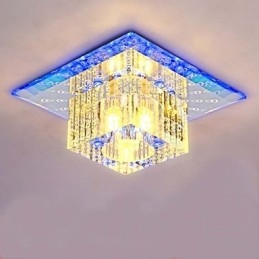 Mini lâmpada de teto de cristal holofote SMD 3W lâmpada criativa tubo de luz colorida cor quadrado luz de cúpula