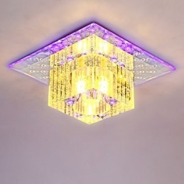 Mini lâmpada de teto de cristal holofote SMD 3W lâmpada criativa tubo de luz colorida cor quadrado luz de cúpula