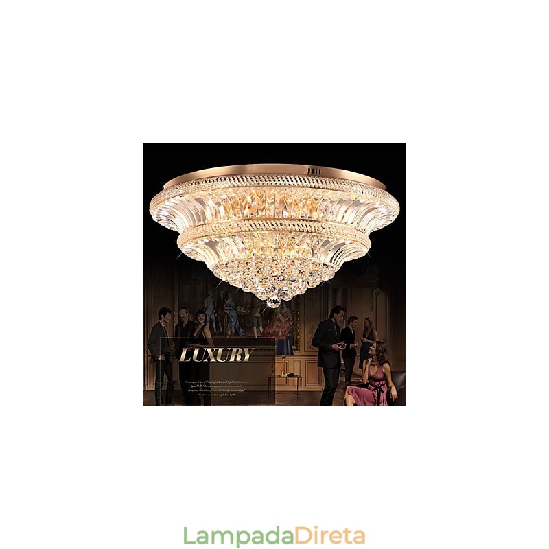 Moderno Luxo 9Modern Cristal Luz de Teto Absorver Luz Dome Diâmetro 80CM