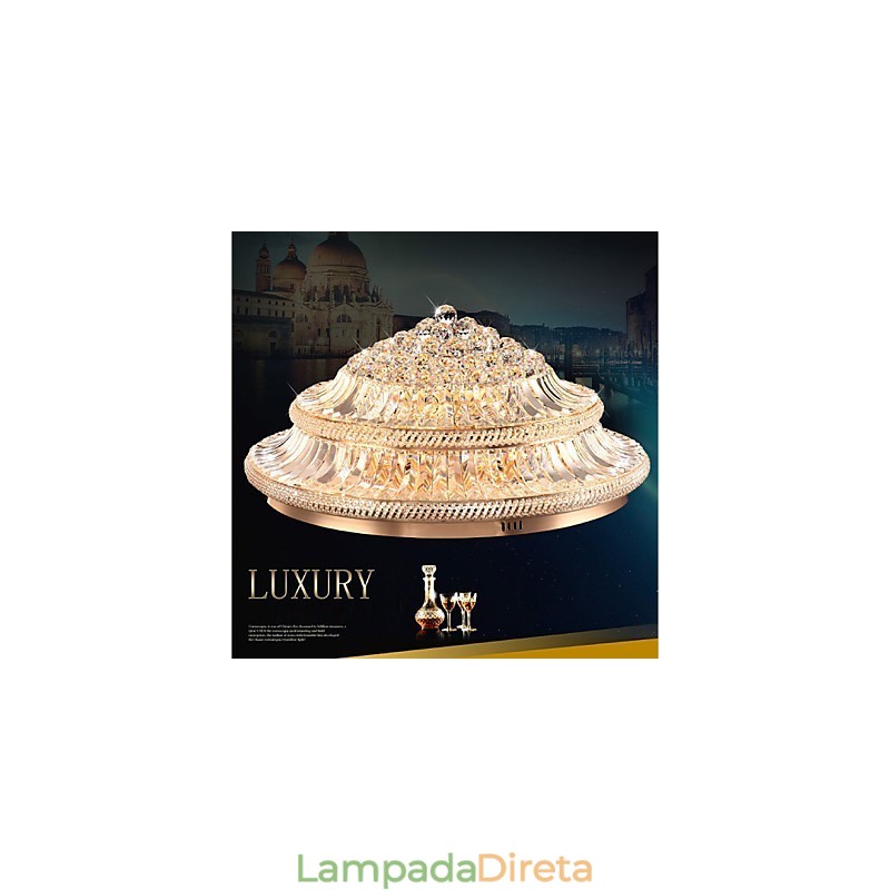 Moderno Luxo 9Modern Cristal Luz de Teto Absorver Luz Dome Diâmetro 80CM