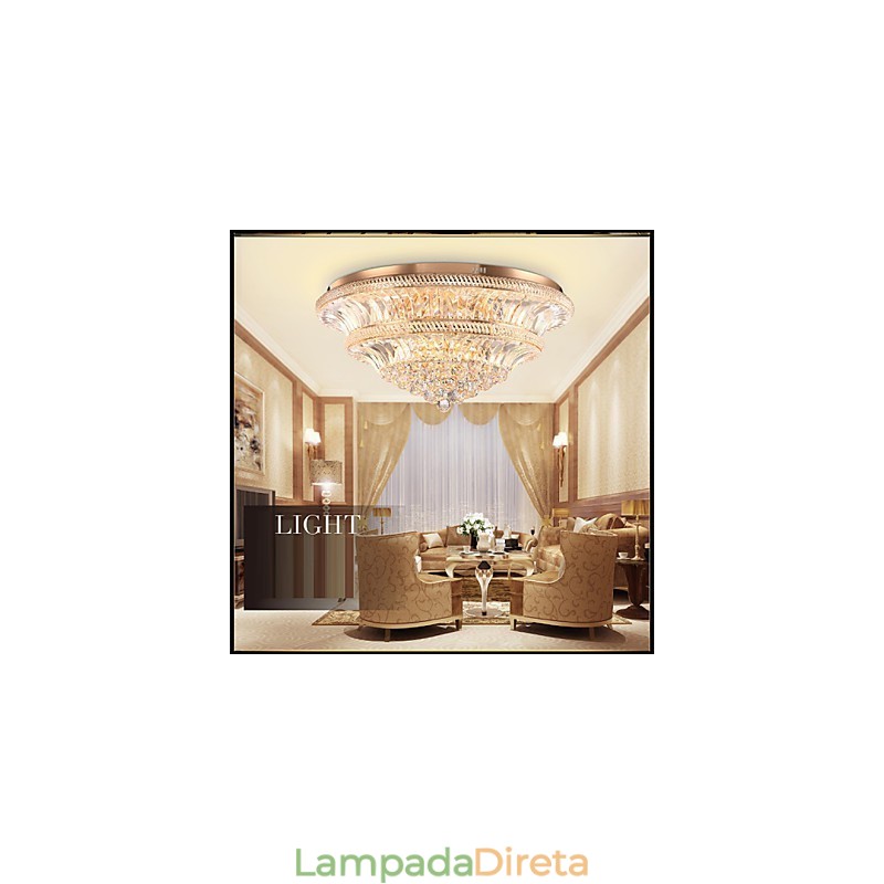 Moderno Luxo 9Modern Cristal Luz de Teto Absorver Luz Dome Diâmetro 80CM