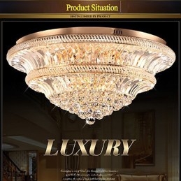 Moderno Luxo 9Modern Cristal Luz de Teto Absorver Luz Dome Diâmetro 80CM