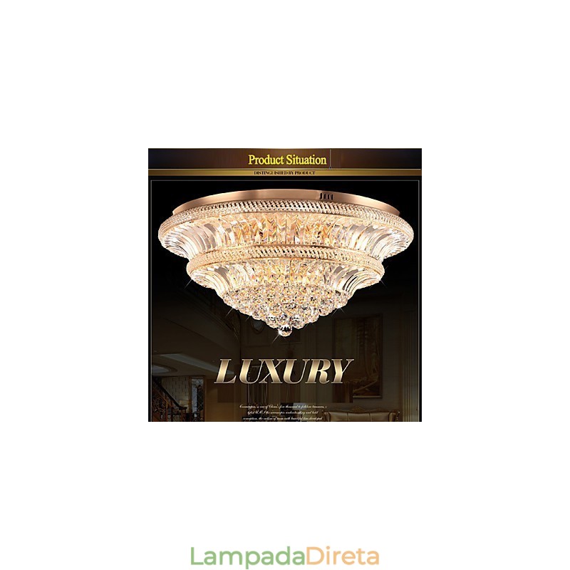 Moderno Luxo 9Modern Cristal Luz de Teto Absorver Luz Dome Diâmetro 80CM