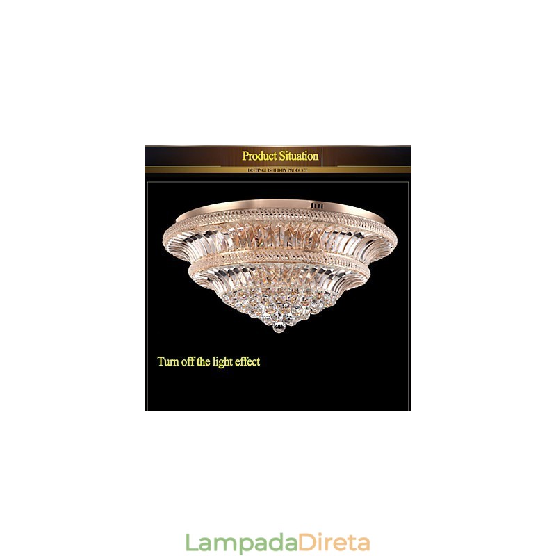 Moderno Luxo 9Modern Cristal Luz de Teto Absorver Luz Dome Diâmetro 80CM