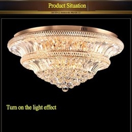 Moderno Luxo 9Modern Cristal Luz de Teto Absorver Luz Dome Diâmetro 80CM