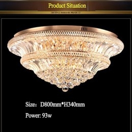 Moderno Luxo 9Modern Cristal Luz de Teto Absorver Luz Dome Diâmetro 80CM