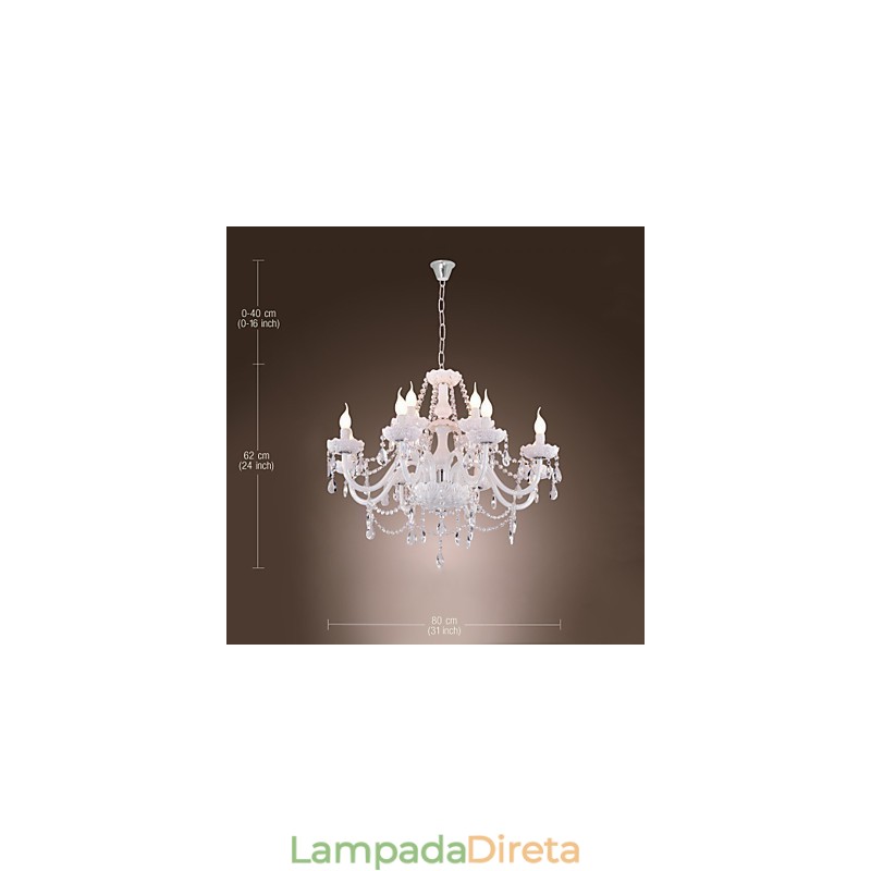 Lustre moderno contemporâneo galvanizado