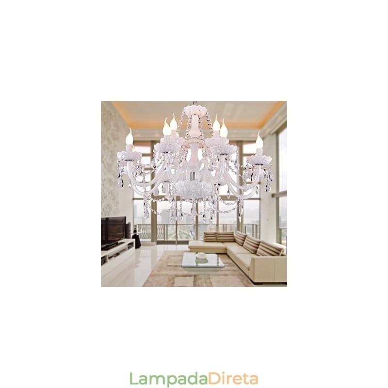 Lustre moderno contemporâneo galvanizado