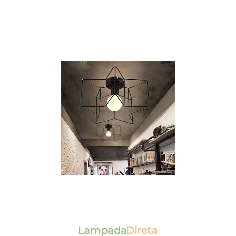 Pentagrama Moderno Criativo Luzes de Varanda para Absorver Luz de Cúpula