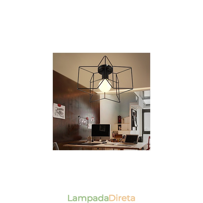 Pentagrama Moderno Criativo Luzes de Varanda para Absorver Luz de Cúpula