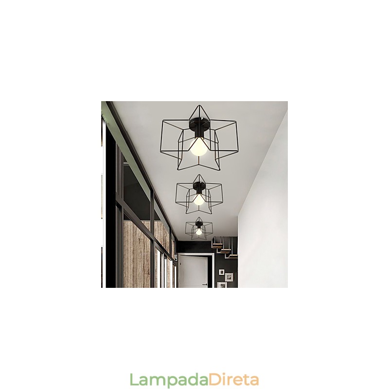 Pentagrama Moderno Criativo Luzes de Varanda para Absorver Luz de Cúpula