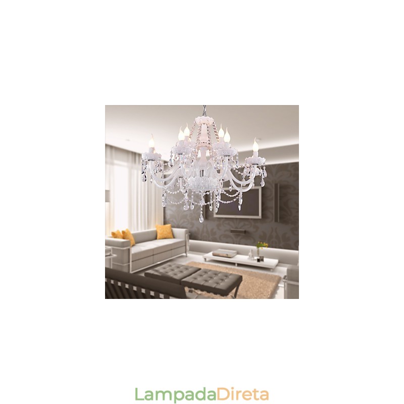 Lustre moderno contemporâneo galvanizado
