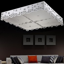 Cristal Flush Mount Moderno Contemporâneo Metal
