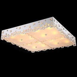Cristal Flush Mount Moderno Contemporâneo Metal