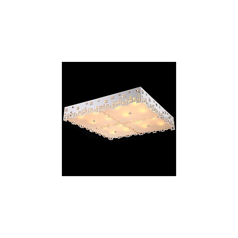 Cristal Flush Mount Moderno Contemporâneo Metal