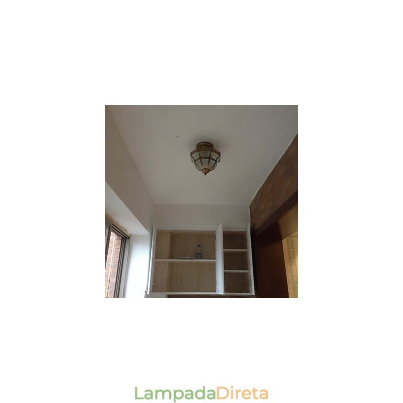 Holofotes de montagem embutida em metal latão estilo mini clássico tradicional