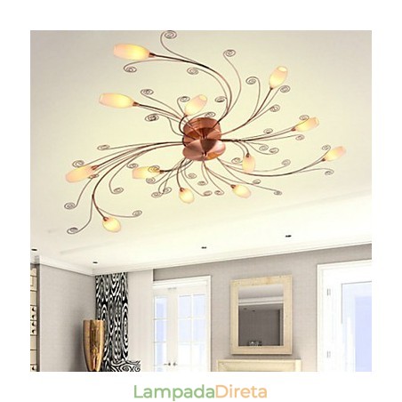 Luminárias Artísticas de Alumínio Flush Mount com 12 Luzes Luminárias Artísticas de Alumínio Flush Mount com 12 Luzes