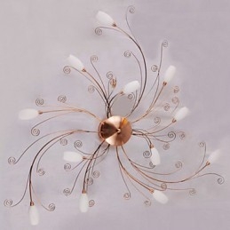 Luminárias Artísticas de Alumínio Flush Mount com 12 Luzes