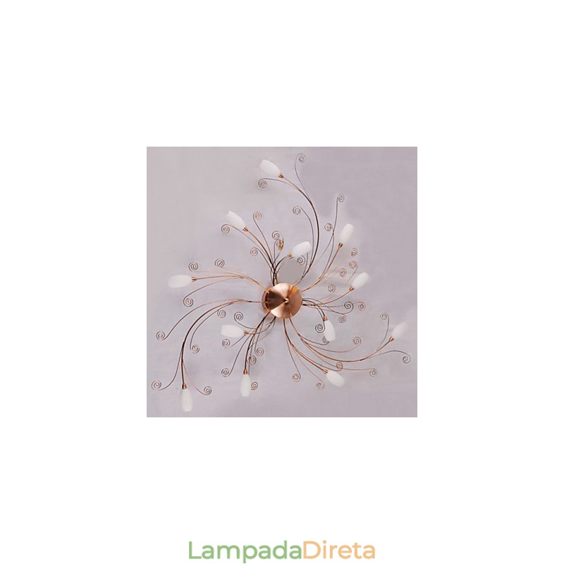 Luminárias Artísticas de Alumínio Flush Mount com 12 Luzes
