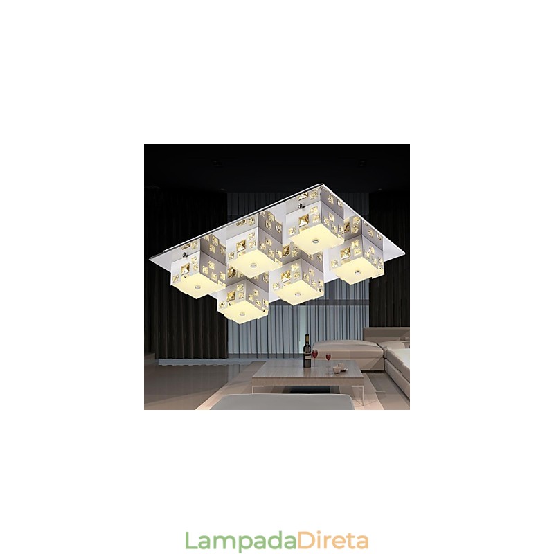 Luminária de teto 6 luzes moderna simples artística