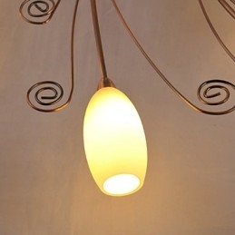 Luminárias Artísticas de Alumínio Flush Mount com 12 Luzes