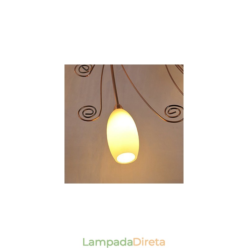 Luminárias Artísticas de Alumínio Flush Mount com 12 Luzes