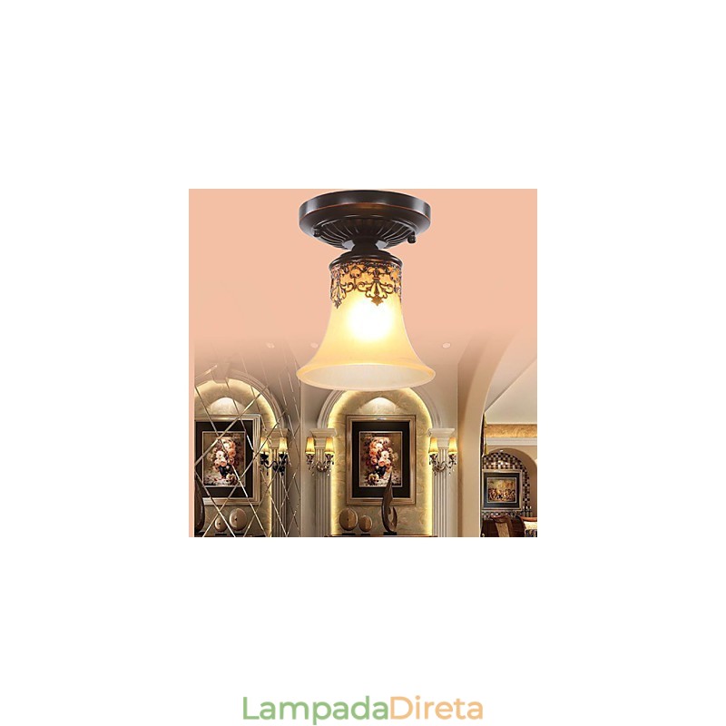 Estilo europeu tipo rural clássico absorve lâmpada de luz de cúpula