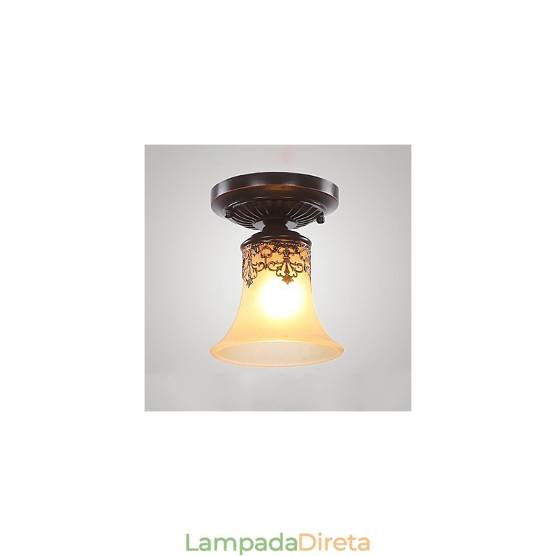 Estilo europeu tipo rural clássico absorve lâmpada de luz de cúpula