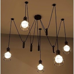 Tradicional Clássico Vintage Retro Lanterna Country Mini Estilo Pintura Metal Pingente Luz Jantar