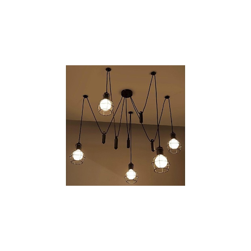 Tradicional Clássico Vintage Retro Lanterna Country Mini Estilo Pintura Metal Pingente Luz Jantar