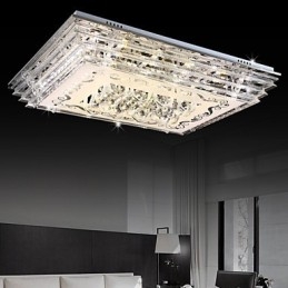 Luminária embutida de três cores com controle remoto, vidro moderno e contemporâneo