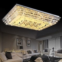 Luminária embutida de três cores com controle remoto, vidro moderno e contemporâneo