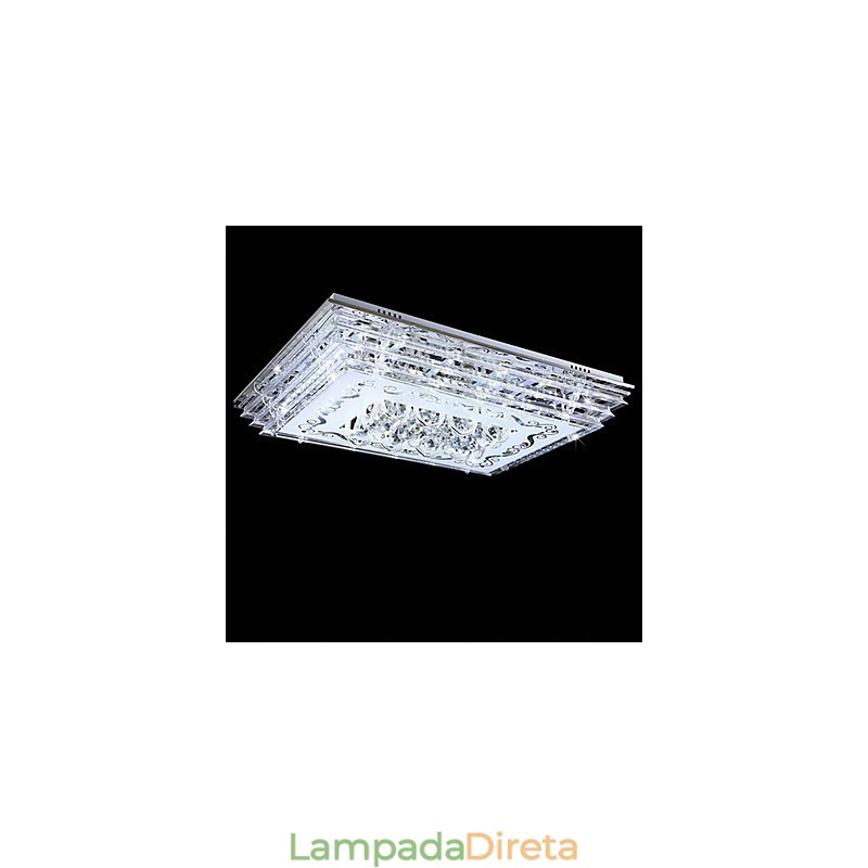 Luminária embutida de três cores com controle remoto, vidro moderno e contemporâneo
