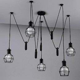 Tradicional Clássico Vintage Retro Lanterna Country Mini Estilo Pintura Metal Pingente Luz Jantar