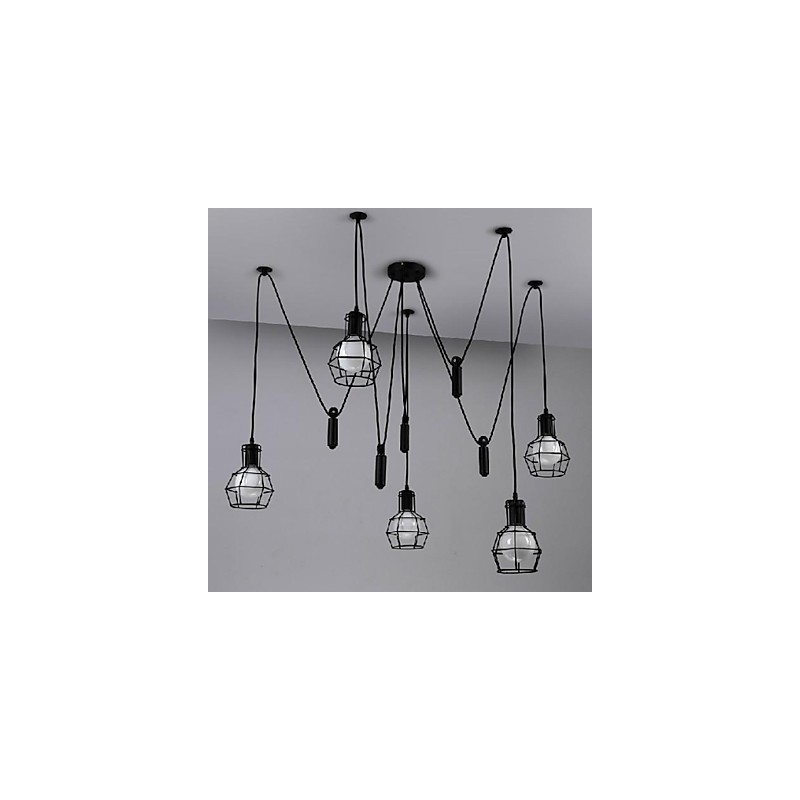 Tradicional Clássico Vintage Retro Lanterna Country Mini Estilo Pintura Metal Pingente Luz Jantar