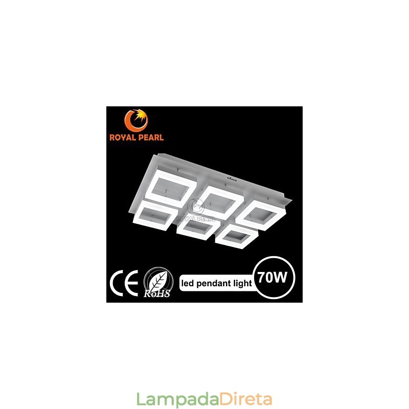 Luminária pendente de alto lúmen 70W com vida útil de 50000h