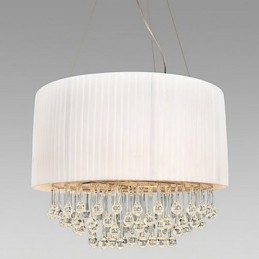 Luminária de teto de cristal com 5 luzes