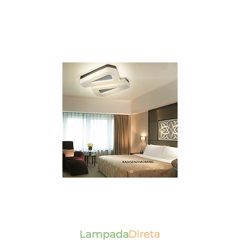 Luminária embutida branca quente branca moderna simples