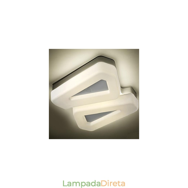 Luminária embutida branca quente branca moderna simples