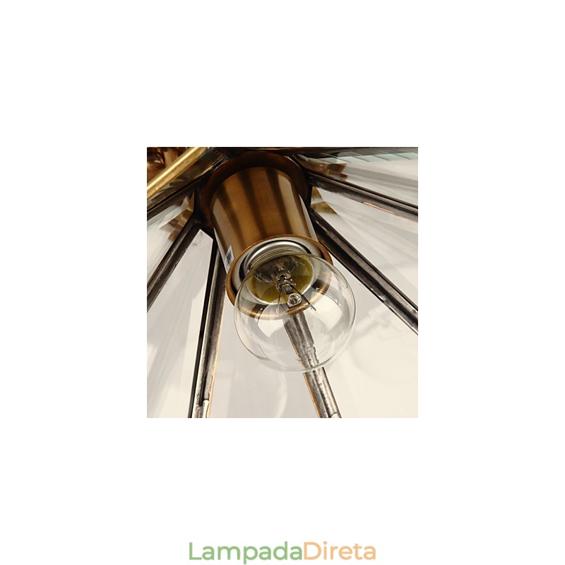 Holofotes de montagem embutida em metal latão estilo mini clássico tradicional