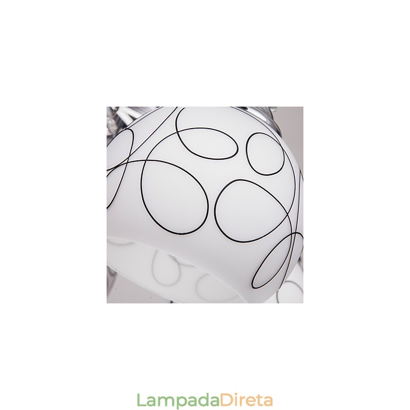 Lustre Moderno Cristal Living 8 luzes