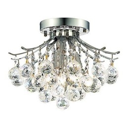 Luminárias de embutir modernas de 3 luzes com contas de cristal