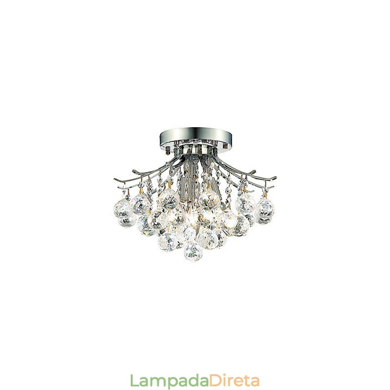Luminárias de embutir modernas de 3 luzes com contas de cristal