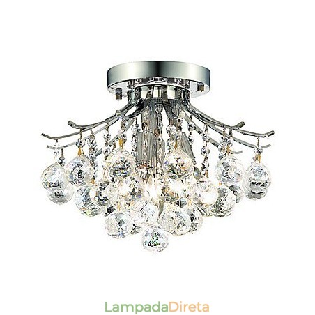 Luminárias de embutir modernas de 3 luzes com contas de cristal Luminárias de embutir modernas de 3 luzes com contas de cristal