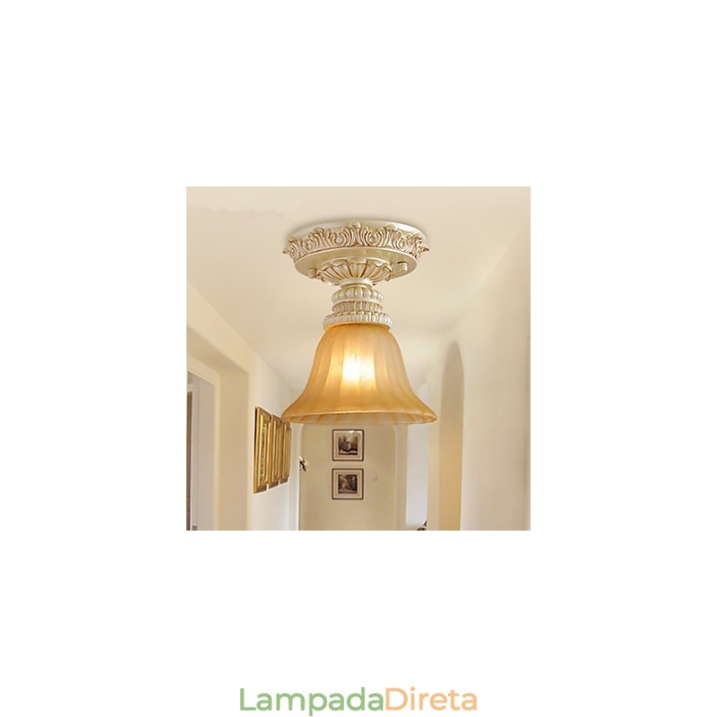 Pintura de estilo clássico tradicional em miniatura com holofotes de montagem embutida em resina
