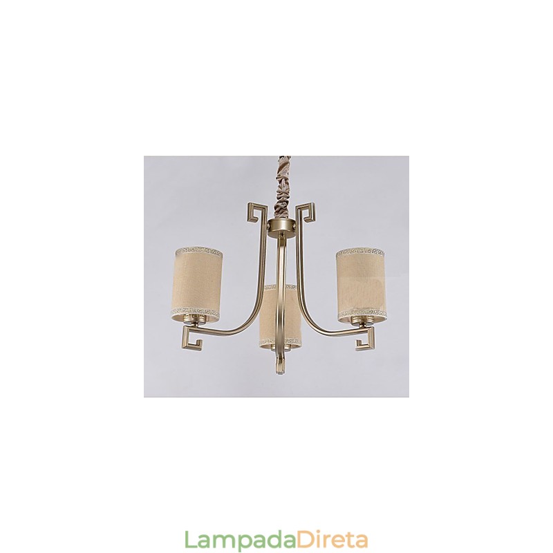 Lustre de estilo chinês Ferro Cobre Imitação Lâmpadas de Ar
