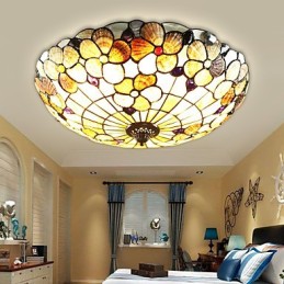 Conchas do Mar Mediterrâneo Absorvem Luz de Cúpula Chaminé Rural 50 Cm de Diâmetro