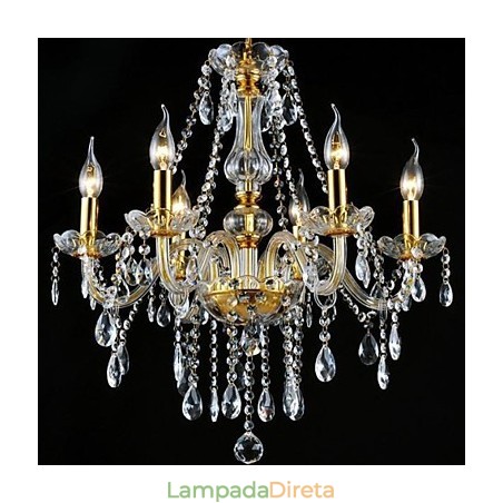 Lustre de cristal galvanizado tradicional clássico moderno contemporâneo Lustre de cristal galvanizado tradicional clássico moderno contemporâneo